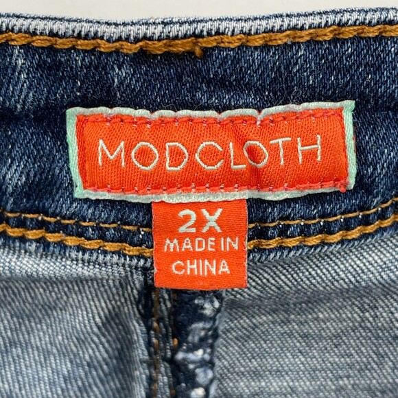 MODCLOTH High Rise Wide Leg Stretch Jeans Size 2X - Picture 4 of 5